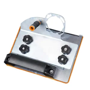 Suporte para Esmerilhadeira com corte em ângulo de 45 graus e sistema de refrigeração, ideal para corte de cerâmica, porcelanatos e mármores.